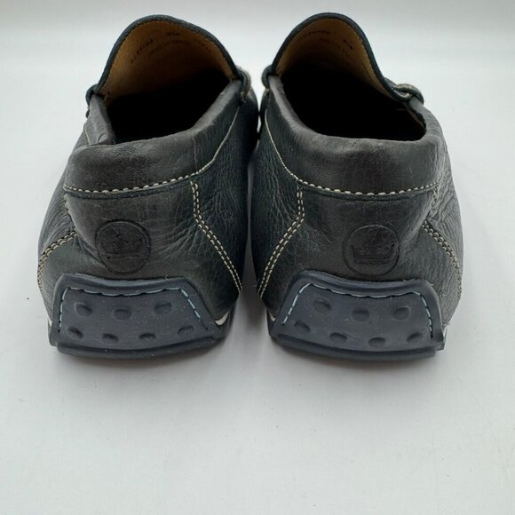 Peter Millar Mens Leather Penny Loafers Black Slip-On Shoes main image 8